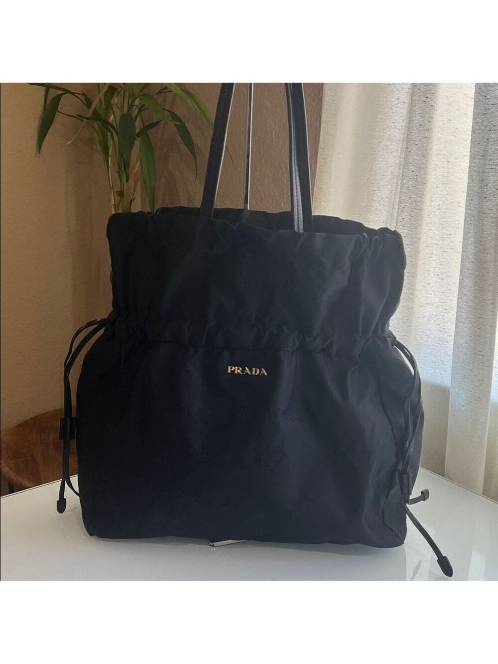 PRADA BLACK TESSUTO JACQUARD TOTE - Picture 15 of 15